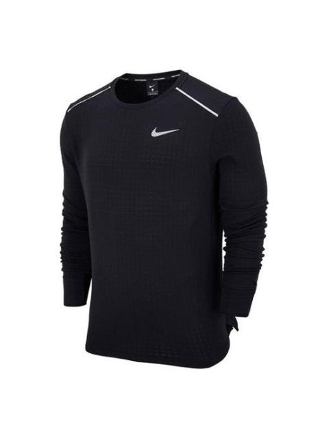 Nike Sphere Element Running Sports Round Neck Long Sleeves T-shirt Black CZ4223-010