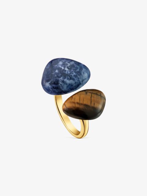 TOUS Ring with 18kt gold vermeil and sodalite TOUS Color Dots