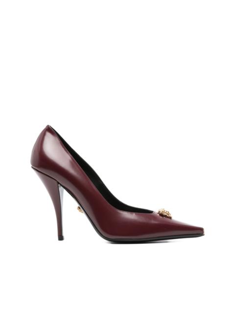 VERSACE 110mm medusa-embellished pointed-toe pumps