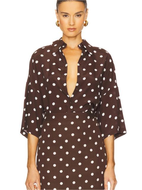 HEMANT & NANDITA Oversized Polka Dot Shirt