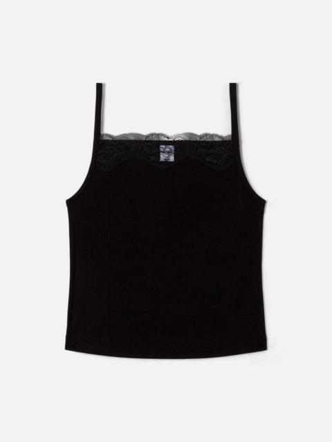 RE/DONE Lace Ribbed Cami - Black