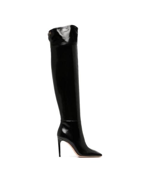 Christina Cuissard 95mm leather boots
