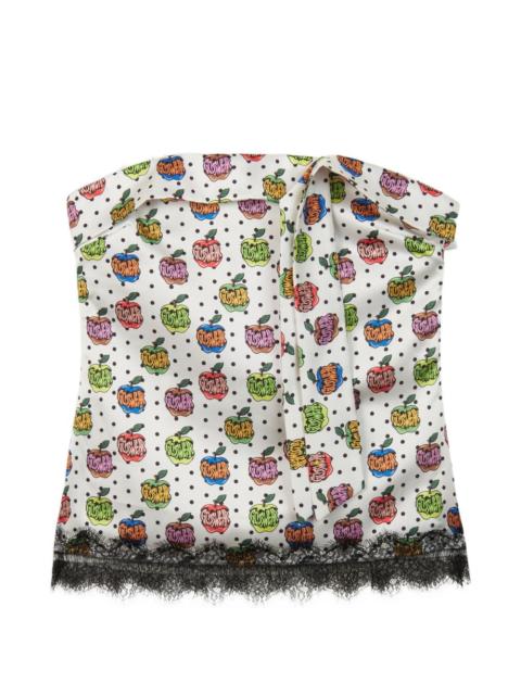 GCDS Apple-print bandeau top