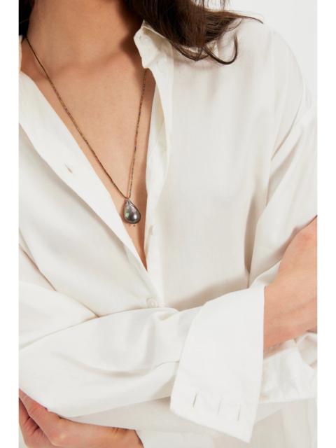 FREE PEOPLE Long Pendant Freshwater Pearl Necklace