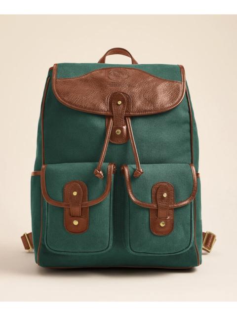 Brooks Brothers Ghurka Blazer No. 278 Leather & Cotton Twill Backpack