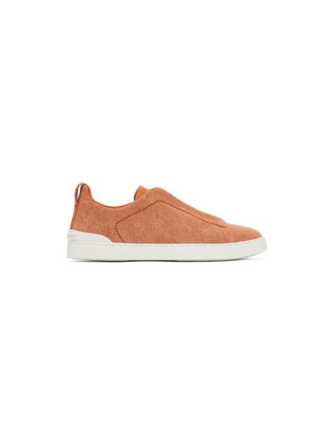 Orange Triple Stitch Sneakers