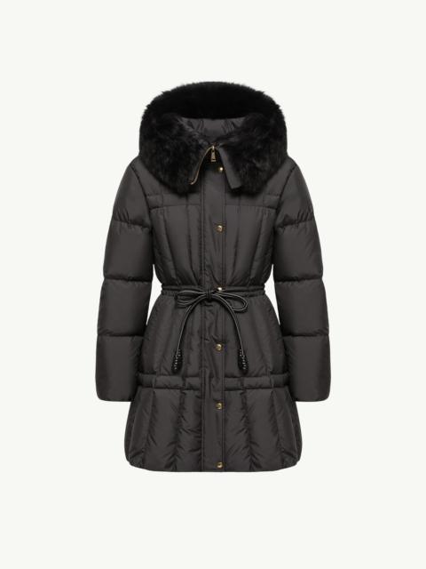Moncler Solennel Shearling Trimmed Hooded Short Down Parka