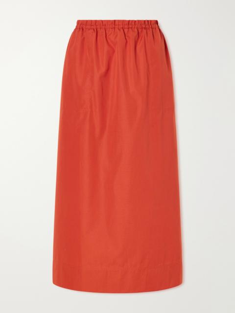 TOTEME Cotton-poplin Midi Skirt