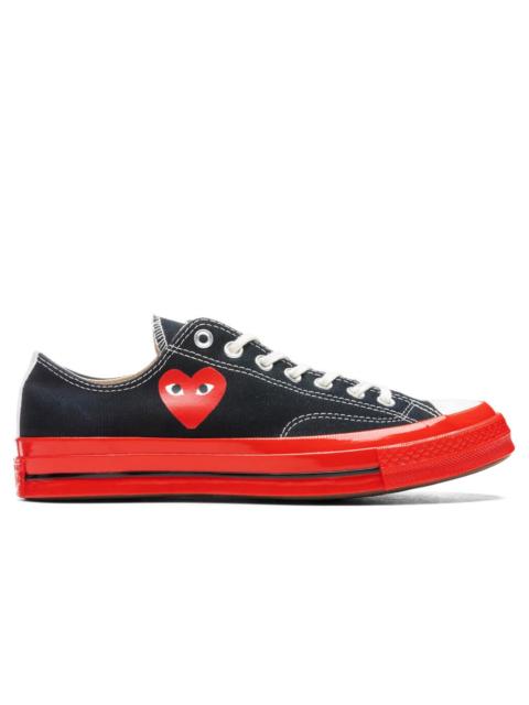 Converse CONVERSE X COMME DES GARCONS PLAY ALL STAR CHUCK '70 OX RED SOLE - BLACK