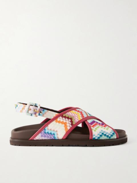 Missoni Allan Leather-trimmed Lurex Sandals