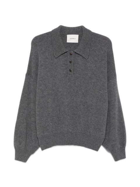 LISA YANG Etta button-fastening polo-collar sweater