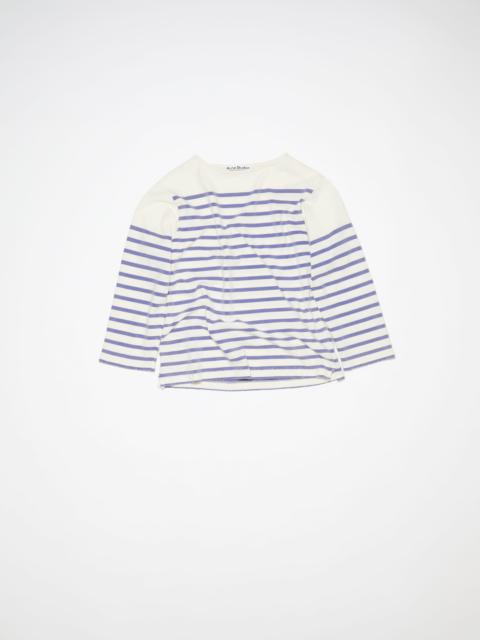 Distressed stripe t-shirt - White