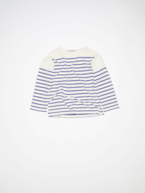 Acne Studios Distressed stripe t-shirt - White