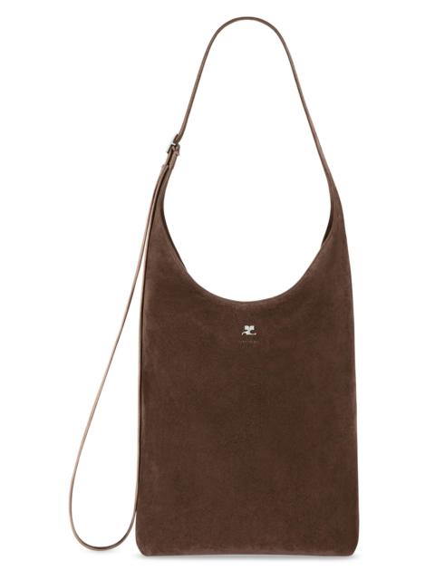 courrèges Women's Melt Large Suede Tote Bag - Dark Bronze