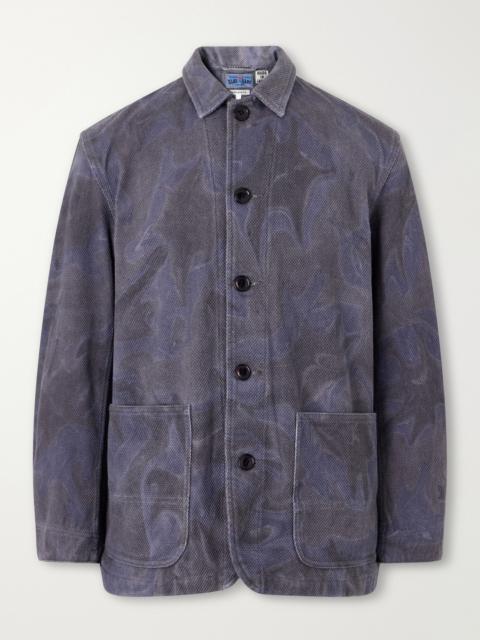 Blue Blue Japan Coverall Sumi Nagashi Cotton-Sashiko Jacket