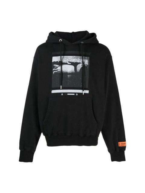 heron graphic-print hoodie