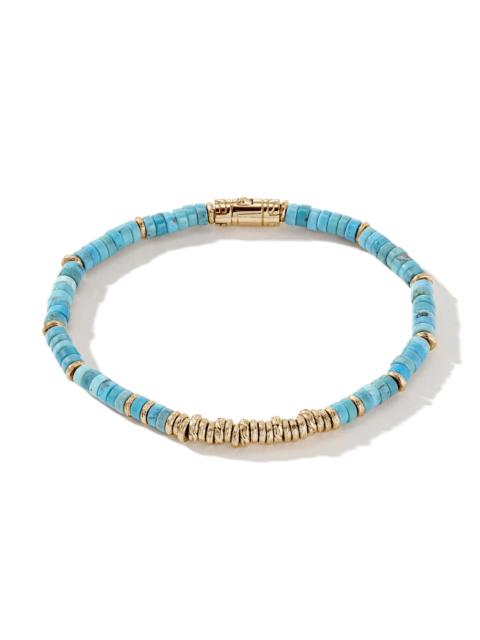 JOHN HARDY Heishi Bracelet, Gold, Hardstones