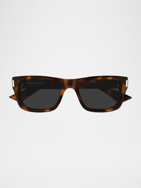 SAINT LAURENT Men's SL 83-002 Plastic Rectangle Sunglasses