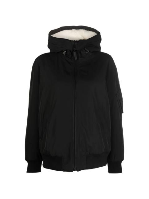 Yves Salomon Fur Reversible Hooded Jacket in Black Womens Clothing Jackets Fur jackets 
