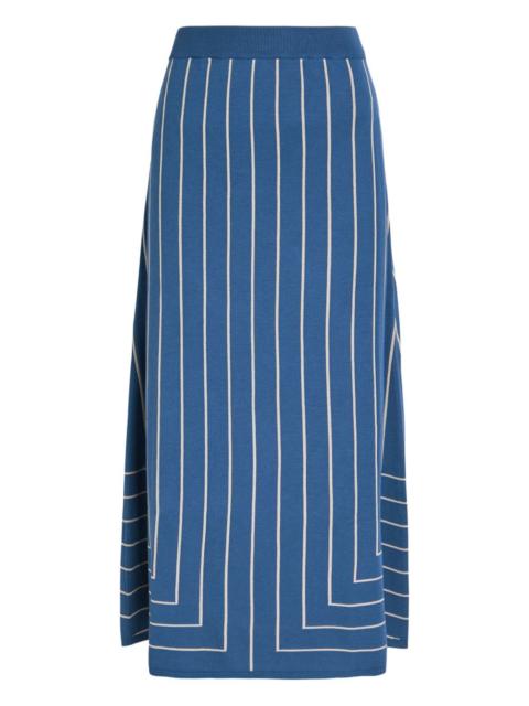 JOSEPH geometric-pattern jacquard midi skirt