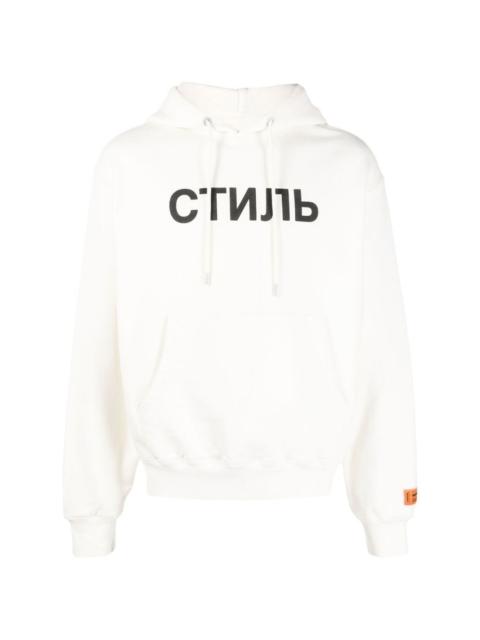 chest-logo hoodie