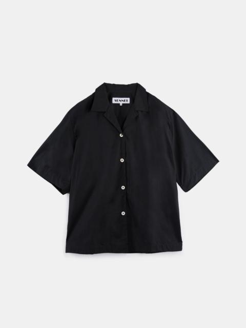 SUNNEI SHORT SLEEVES SHIRT / petrol blue