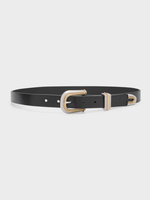 rag & bone Ventura Leather & Nickel Belt