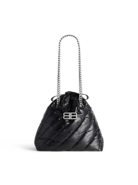 BALENCIAGA Women's Crush Small Tote Bag Quilted in Black