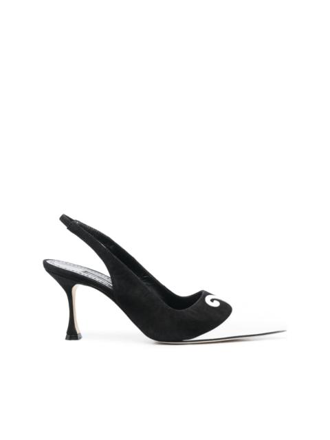 Manolo Blahnik Zaboru 75mm slingback pumps