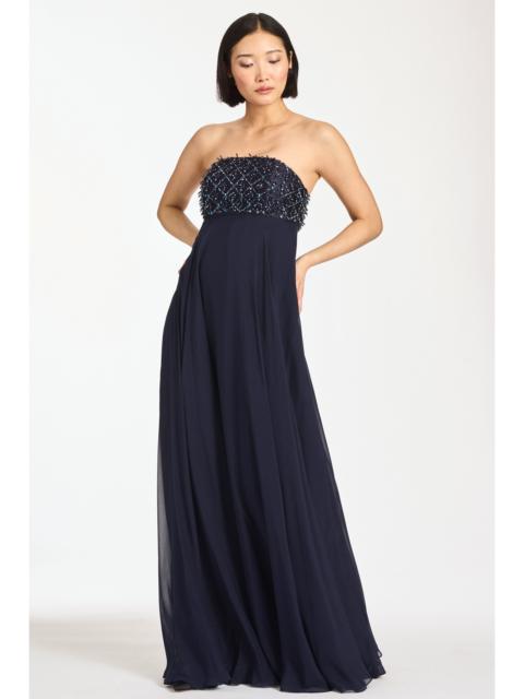 SACHIN & BABI EMBELLISHED MONACO GOWN - MIDNIGHT