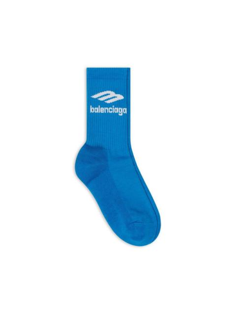 BALENCIAGA Men's 3b Sports Icon Tennis Socks  in Blue