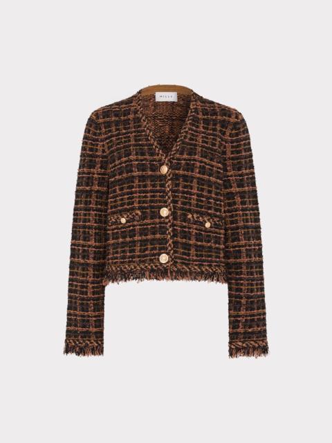 MILLY Daphne Fringe Cardigan Jacket