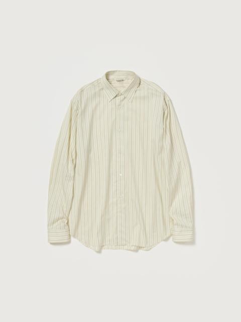 AURALEE COTTON SILK STRIPE SHIRT