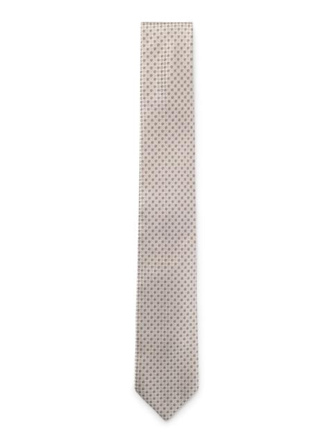 BOSS SILK-BLEND TIE WITH MICRO PATTERN