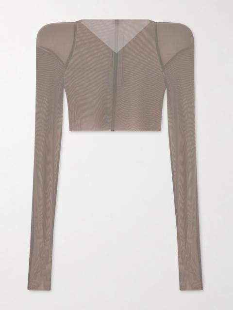 Rick Owens Helm Stretch-mesh Blouse