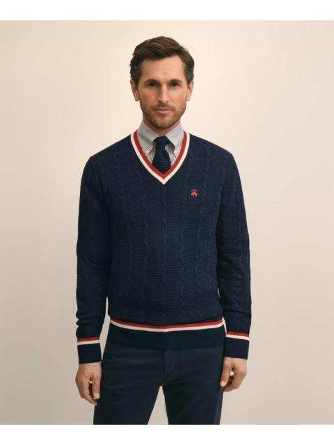 Brooks Brothers Cotton Lightweight Tennis Sweater