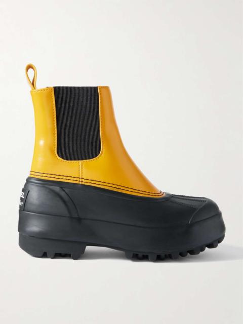 Proenza Schouler + SOREL Caribou leather and rubber platform Chelsea boots Yellow