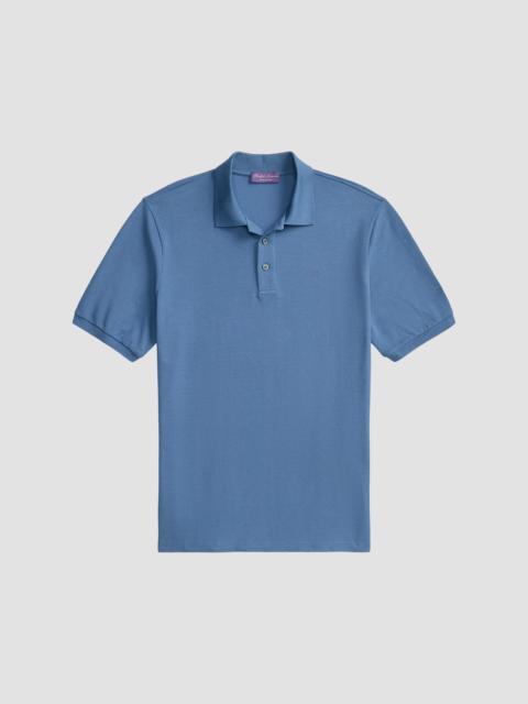 Ralph Lauren Men's Cashmere-Blend Polo Shirt - Blue Horizon