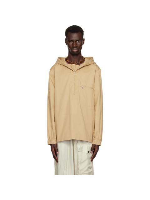 Dries Van Noten Beige Half-Zip Jacket