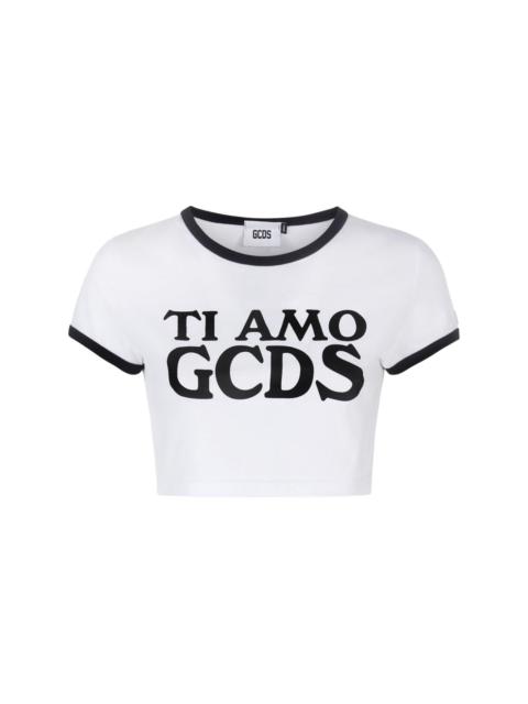 GCDS Ti Amo cropped T-shirt