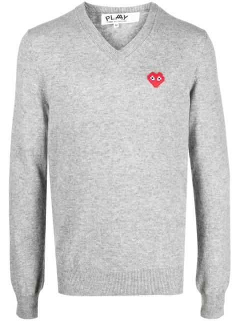 Comme des Garçons PLAY V-neck wool jumper