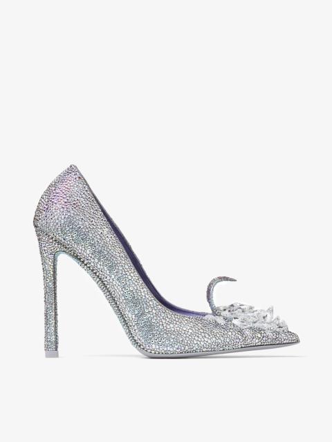 Crystal Slipper 110
Iridescent Crystal Pointed-Toe Pumps with Hearts