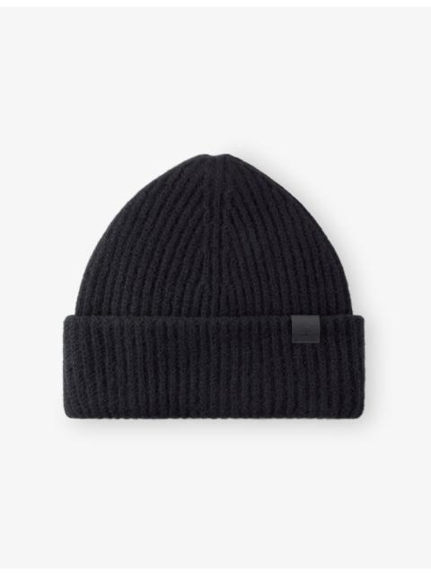 Mulberry Chunky Ribbed Wool Beanie Hat