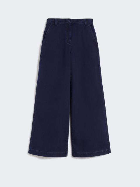 WEEKEND Max Mara VICINO Cotton denim wide-leg trousers