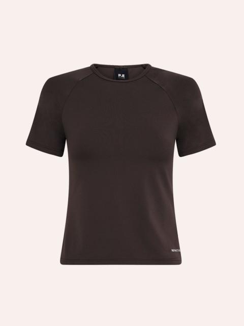 P.E NATION SIGNATURE SHORT SLEEVE TEE IN COFFEE