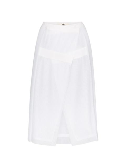 032c plissé pleated wrap skirt