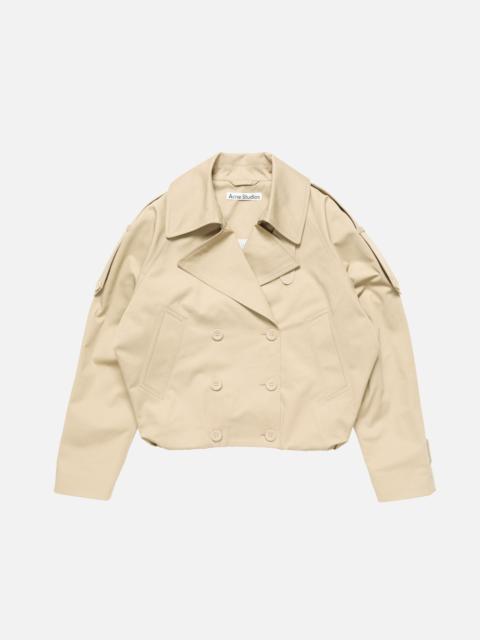 Acne Studios Short trench coat - Pale beige