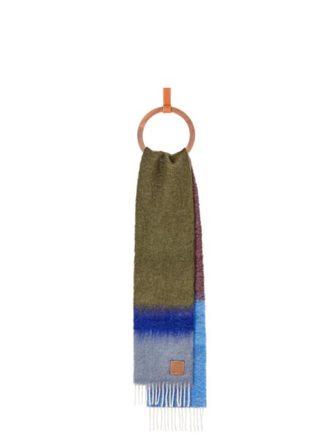 Stripe scarf in wool and mohair