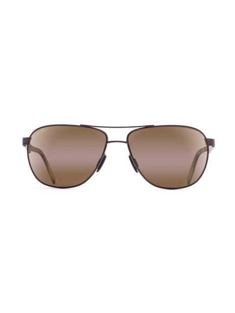 Maui Jim Men's Castles 61MM Teardrop Sunglasses - Brown Bronze
