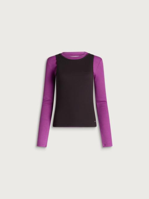 DAMSON MADDER. Damson Madder Manon Layered Long Sleeve Top